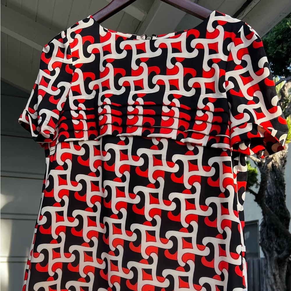 Vintage Julie Dillon Orange and Black Dress